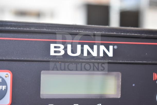 Bunn Commercial Countertop Iced Tea Machine, 120 Volts, featuring beverage holder dispenser. Visible Bunn brand label.
