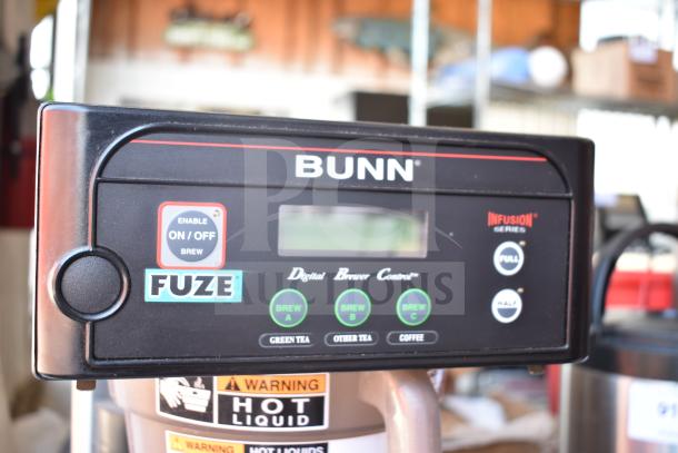 Bunn Commercial Countertop Iced Tea Machine, digital controls, 120 Volts, 1 Phase, includes beverage holder dispenser.