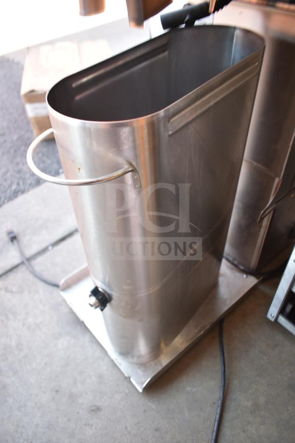 Bunn Commercial Countertop Iced Tea Machine with dispenser, stainless steel, 120 volts, 1 phase, shown in used condition.