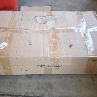 Boxed BRAND NEW SCRATCH AND DENT IWHS-201 Hip Squat Machine. Box shows damage but marked as new. Model No. IWHS-201.