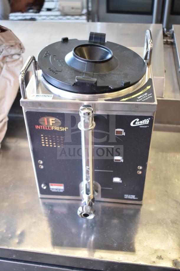 Curtis GEM3IF 1.5 Gallon Satellite Coffee Server with IntelliFresh, stainless steel, dual-handle, excellent condition.