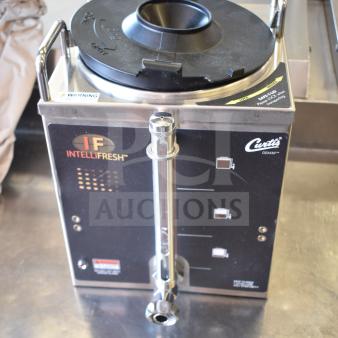Curtis GEM3IF 1.5 Gallon Satellite Coffee Server with IntelliFresh, stainless steel, dual-handle, excellent condition.