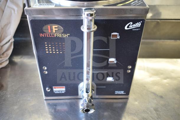 Curtis GEM3IF 1.5 Gallon Satellite Coffee Server with IntelliFresh, black exterior, visible level indicator, good condition.