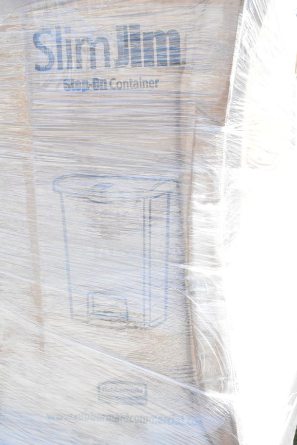 27 new items including a Rubbermaid Slim Jim step-on container, wrapped and ready for auction. Some are scratch and dent.