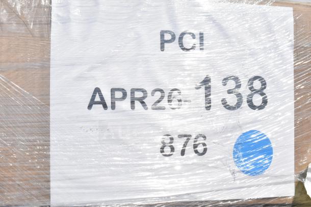 24 new scratch and dent items including thermal paper, plastic cups, and hot cups. Label reads "APR26-138".