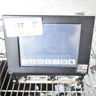 DayMark 9700 Simple Food Prep Labeler with touchscreen and function icons, used condition, label and brand logo visible.