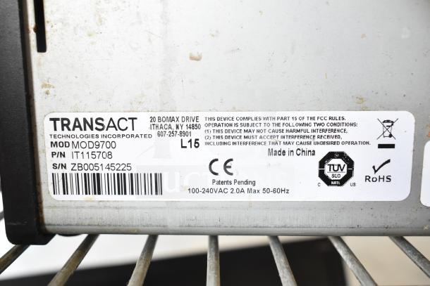 DayMark 9700 Simple Food Prep Labeler with TransAct Technologies label, model MOD9700, serial ZB005145225, made in China.