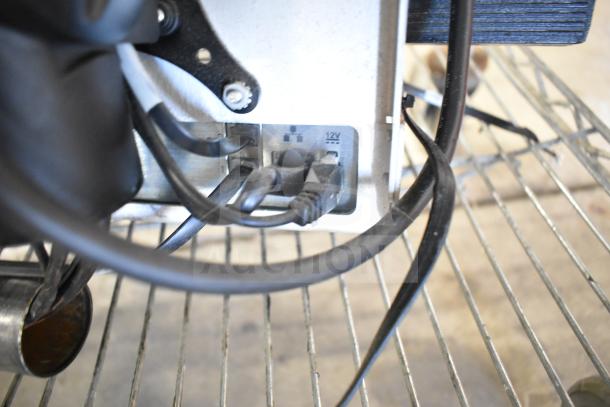 Close-up of cable connections on NCR Kitchen Controller; part of auction with 2 Acer monitors included.