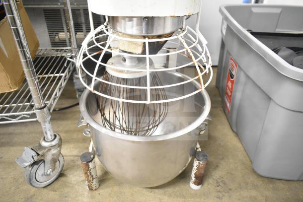 Medalist L20 Commercial 20 Quart Planetary Dough Mixer with bowl, guard, and whisk. 120V, 1 Phase. Visible wear.