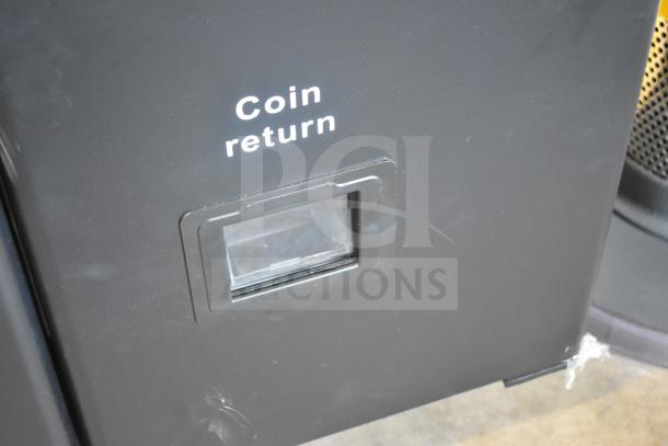 BRAND NEW 2025 KoolMore KM-VMNT-50-BR Snack Vending Machine with visible coin return slot. 115V, 1 Phase. Minor scratches.