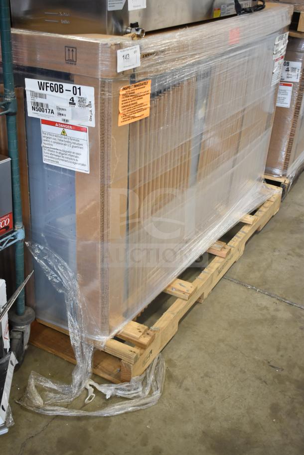 BRAND NEW 2023 Hoshizaki WF60B-01 60" Worktop Freezer, 2 Sections/Doors, Scratch and Dent, 115V, 1 Phase, packaging visible.