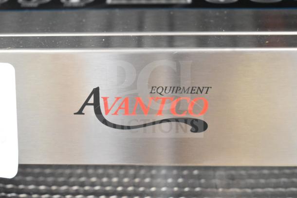 Stainless steel panel with "Avantco Equipment" logo, part of Galaxy 177LT06A food dehydrator.