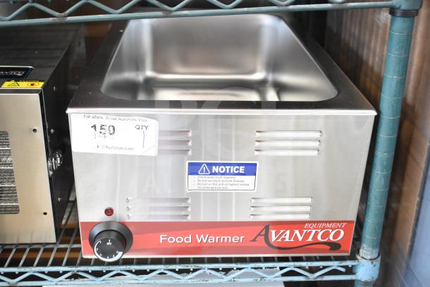 Brand new Avantco 177W50 12" x 20" electric countertop food warmer, scratch and dent, 120 volts, 1 phase.