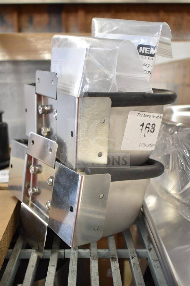 Brand new Nemco 77316-7A 7" ice cream dipper well and faucet set, scratch and dent condition, stack of two.