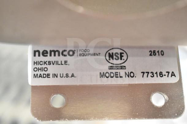 Nemco 77316-7A Ice Cream Dipper Well and Faucet Set, NSF certified, model label showing "Made in U.S.A.".