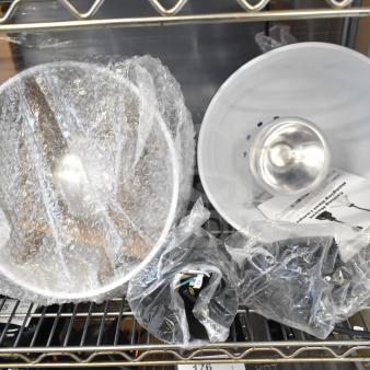 Brand new ServIt HLR85BK ceiling mount heat lamp with black finish, bubble wrapped dome shade, includes manual. 120V, 1 phase.