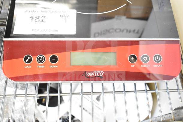 BRAND NEW Avantco 177ICBTM20 induction cooker, 120V, 1 phase, red controls, digital display, minor surface scratches.