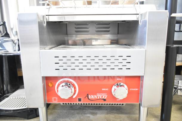 Avantco T140 10" Conveyor Toaster, stainless steel, 120V, 1750W, 300 slices/hour, scratch and dent, brand new.