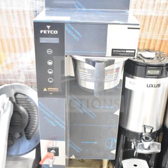 Brand new 2025 Fetco CBS-1251 Plus Series single automatic digital coffee brewer, metal brew basket, minor scratches.