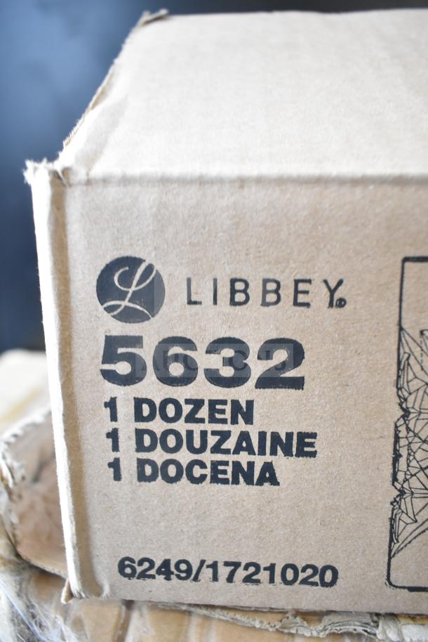 Brown cardboard box labeled "Libbey 5632," indicating one dozen items. SKU: 6249/1721020.