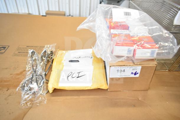 Assorted brand new items including Lancaster Table foot pack, Zicam lozenges, and nasal spray in original packaging.