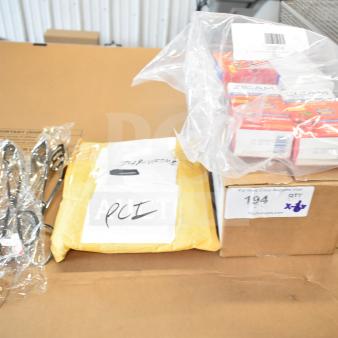 Assorted brand new items including Lancaster Table foot pack, Zicam lozenges, and nasal spray in original packaging.