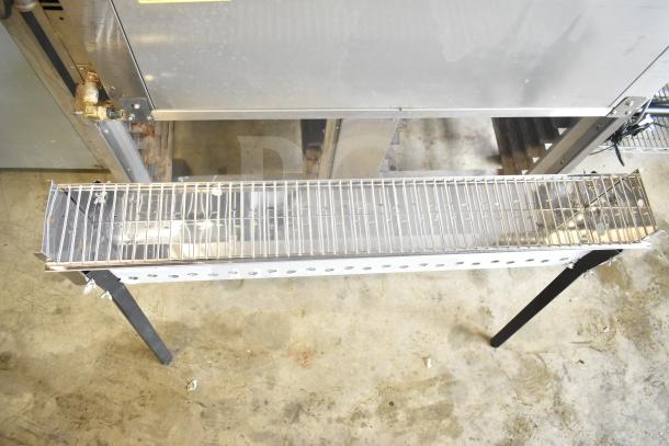 BRAND NEW SCRATCH AND DENT! Backyard Pro KEBAB-46, 45 3/8" stainless steel charcoal kebab grill, slight scratches visible.