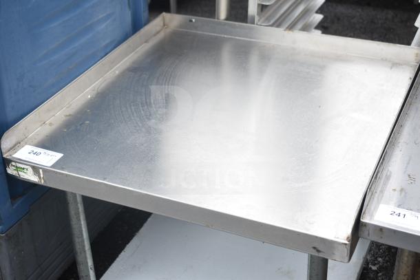 Regency 600ES3030G Equipment Stand with under shelf, stainless steel, slight wear, auction tag visible.