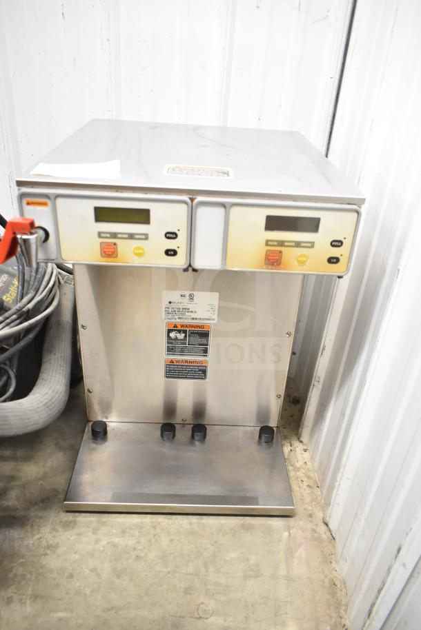 2016 Bunn AXIOM TWIN APS double coffee machine, countertop model, 120/208V, 1 phase, with digital controls, stainless steel body.