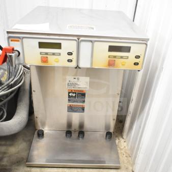 2016 Bunn AXIOM TWIN APS double coffee machine, countertop model, 120/208V, 1 phase, with digital controls, stainless steel body.