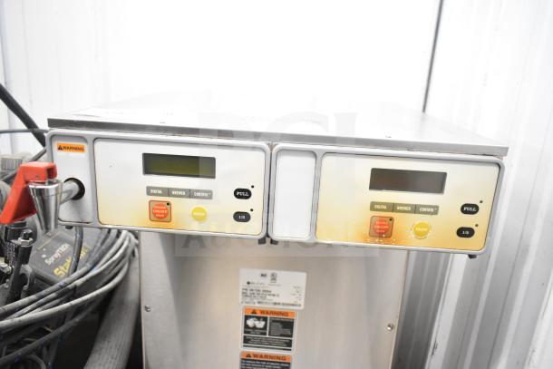 2016 Bunn AXIOM TWIN APS commercial double coffee machine, 120/208V, 1 Phase, digital controls, stainless steel exterior.