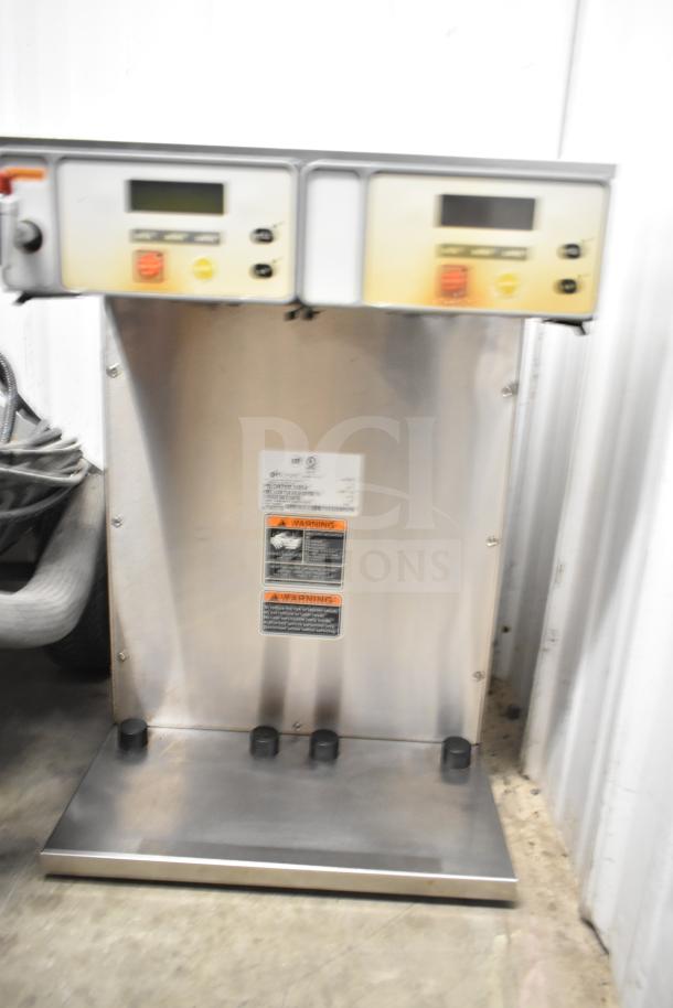 2016 Bunn AXIOM TWIN APS commercial coffee machine, dual brewers, stainless steel, digital controls, 120/208V, 1 phase.