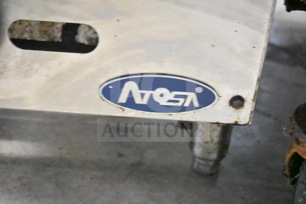 Atosa Commercial Countertop Gas Charbroiler Grill, missing grates, visible brand logo, used condition.