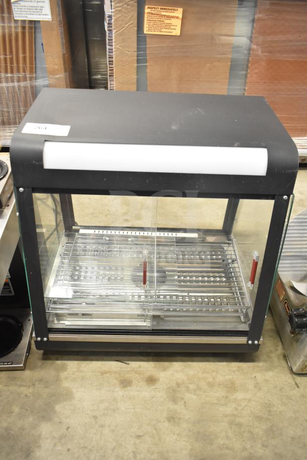 2022 Commercial Countertop Food Warmer Display Merchandiser, 110V, 1 Phase, with glass sliding doors. Excellent condition.