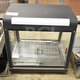 2022 Commercial Countertop Food Warmer Display Merchandiser, 110V, 1 Phase, with glass sliding doors. Excellent condition.