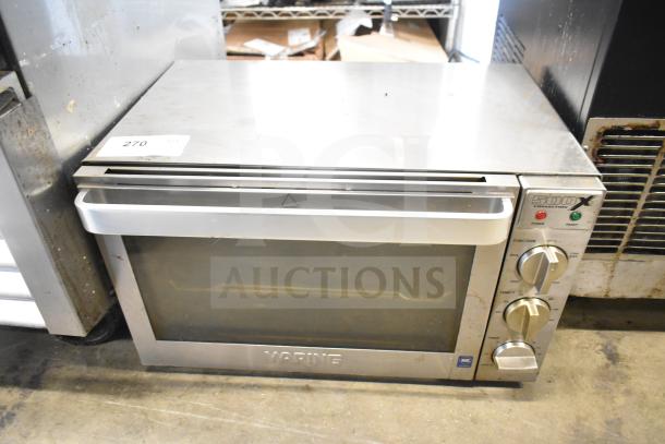 Waring WCO500X Half Size Countertop Convection Oven, 120V, in used condition with visible controls and brand logo.