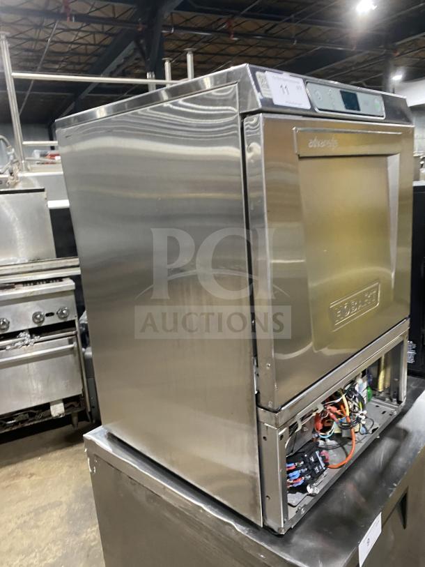Hobart Advansys Series LXER stainless steel undercounter dishwasher, Energy Star certified, electric powered, 120/208-240V.