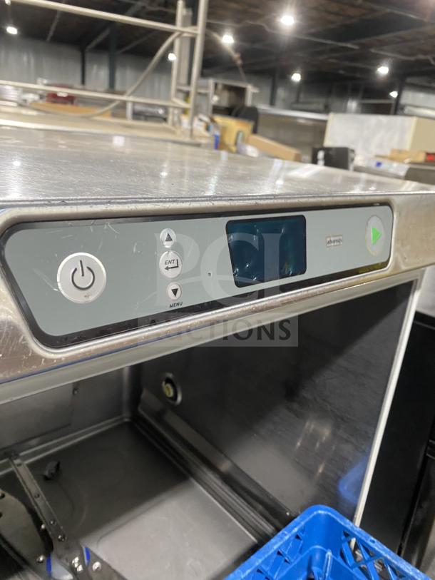 Hobart Advansys LXER stainless steel undercounter dishwasher, high-temperature, Energy Star certified, visible controls.