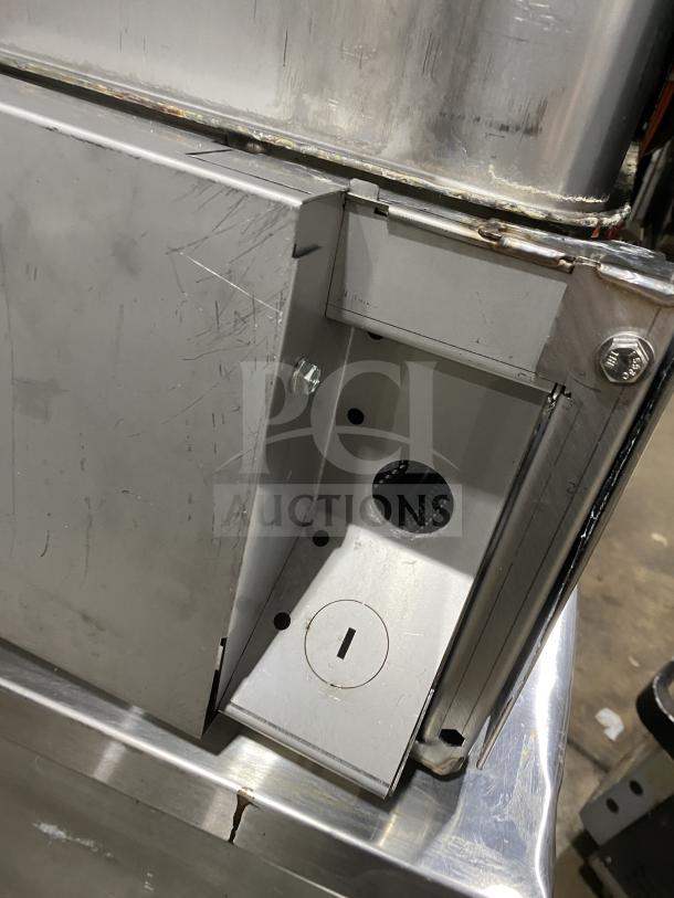 Hobart Advansys LXER stainless steel undercounter dishwasher, high-temperature, Energy Star certified, visible wear.