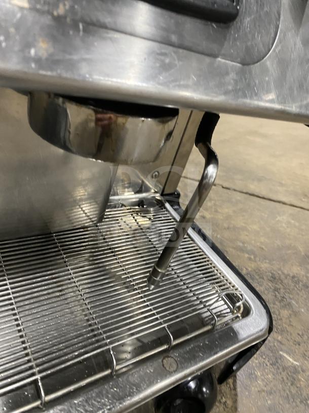 Danesi CONTROL 3GR espresso machine, stainless steel, 3-group, countertop model with porta filter handles, SN: 035530.