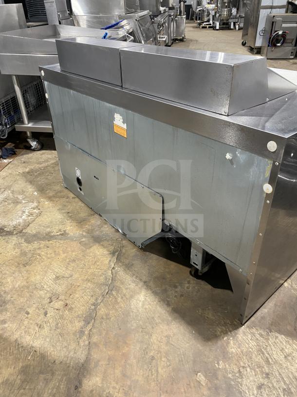 Delfield Manitowoc 4-Drawer Mega Top Prep Table, model UCD4464N-12-DD5, stainless steel, SN 1310152001914, 115V, commercial use.