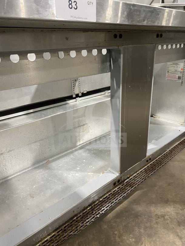 Continental stainless steel 2-door refrigerated prep table, model SW601N24M, poly coated rack, on casters, SN: 159B8977.