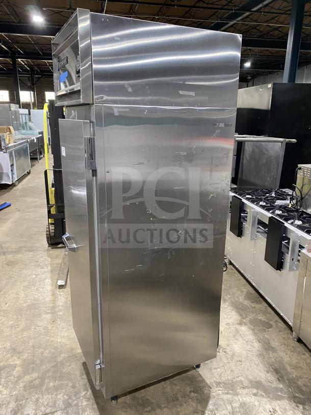 Victory RSA-1D-S7 stainless steel single door refrigerator, commercial grade, SN: G1085511, 115V 1 Phase, excellent condition.