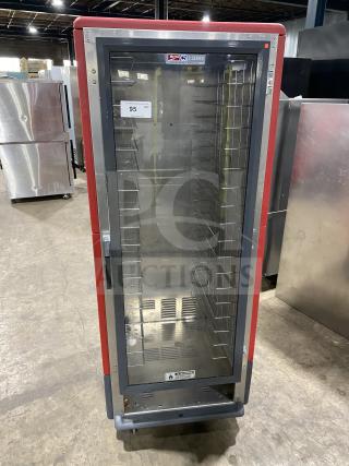 Metro C5-3 Series heated holding/proofing cabinet, Model C539-HFC-4, single glass door, built-in pan slide, 120V.