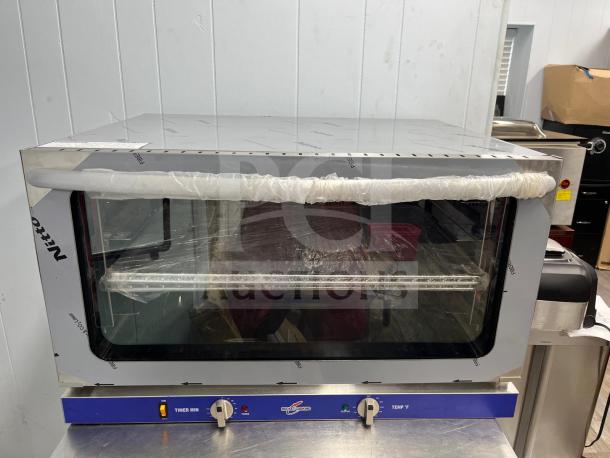 ROCKET ENCOV-38 enhanced countertop convection oven, full size, glass door, 208/204V, new condition, protective film intact.