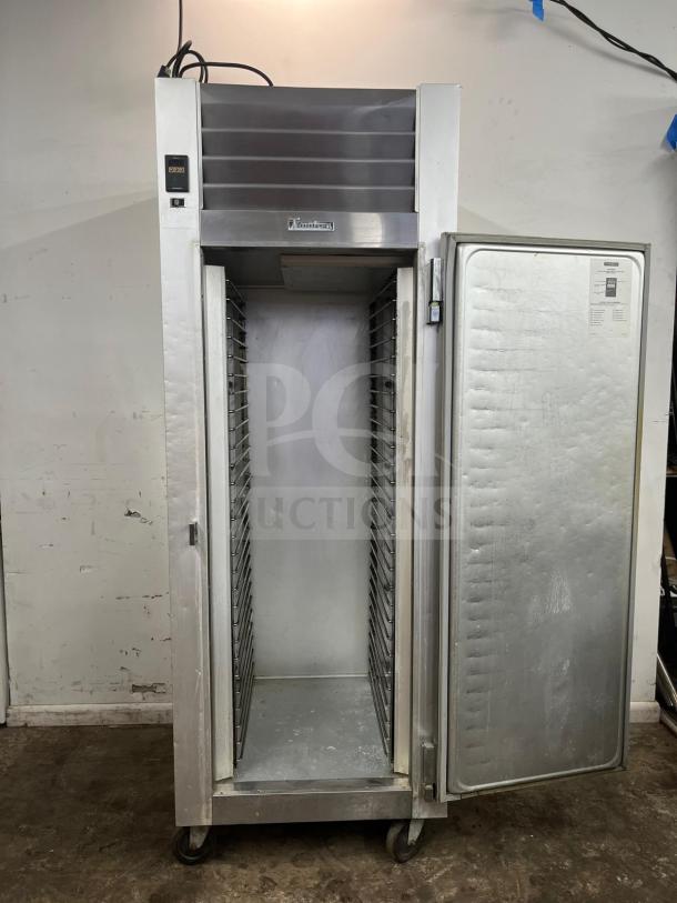 Traulsen G10010 30" G Series reach-in refrigerator, right hinged, solid door, used condition, stainless steel interior.