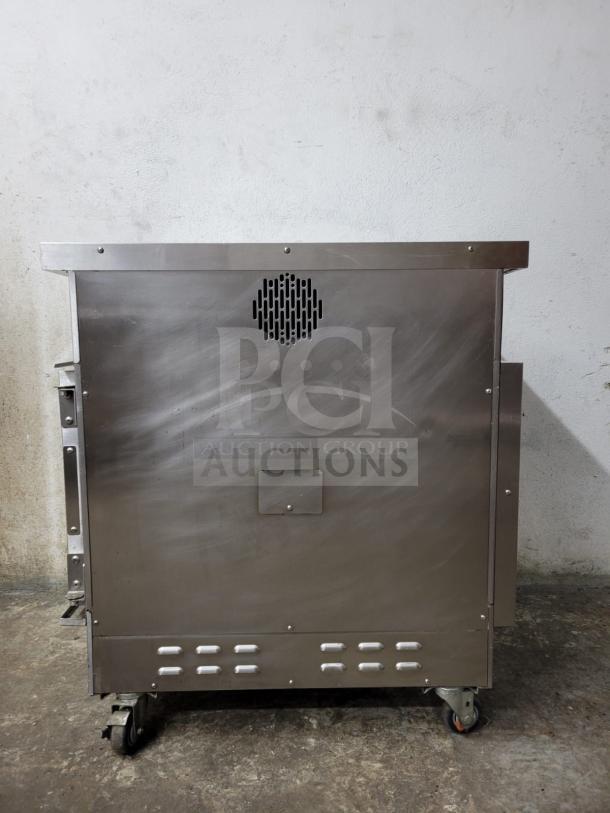 Winston CVAP HA4507 under counter holding cabinet, stainless steel, on wheels, good condition, visible ventilation.