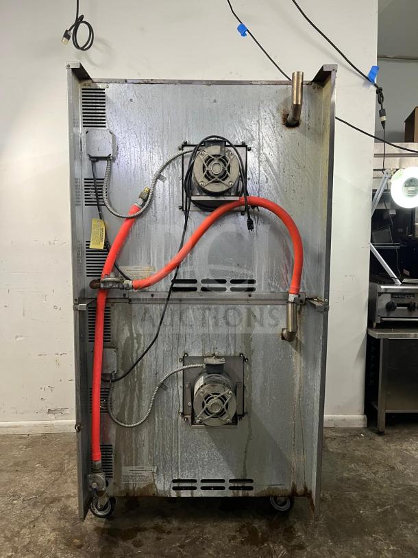 Imperial Double-Deck Convection Oven, model DOUBLE STACK, in used condition, industrial-grade with visible vents and power cables.