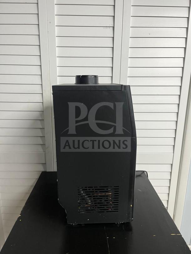 ROVSUN BT90 13" Ice Machine, black, air-cooled, countertop model, capacity 90 lbs, used condition, minor surface wear.