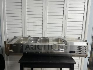 Coldline CTP60SS 60″ refrigerated stainless steel countertop salad bar with 6 pans, used condition, visible Coldline logo.